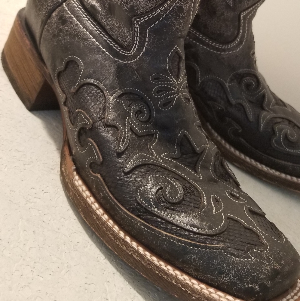 Vintage Corral Cowgirl Python Snakeskin Boots NWT